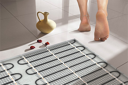Installation of heated floor
